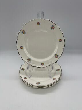 Lido W.S. George White 122A Set of 4 Bread Plates Made in USA